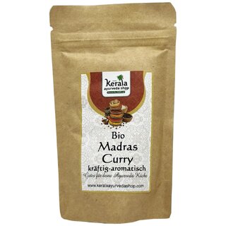 Bio Madras Curry kräftig aromatisch 50g Beutel