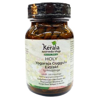 Holy Yogaraja Guggulu 1g ,Extrakt  180  Hohes Potenzial Presslinge